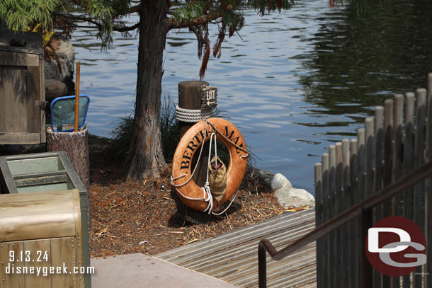 A Keel Boat artifact at the exit to the Canoes