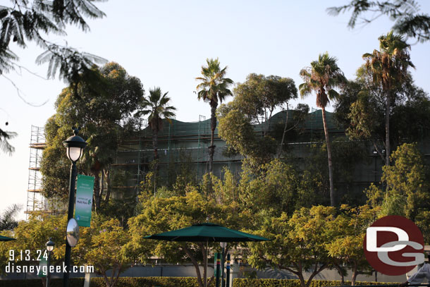 Exterior renovation on the Indiana Jones building continues