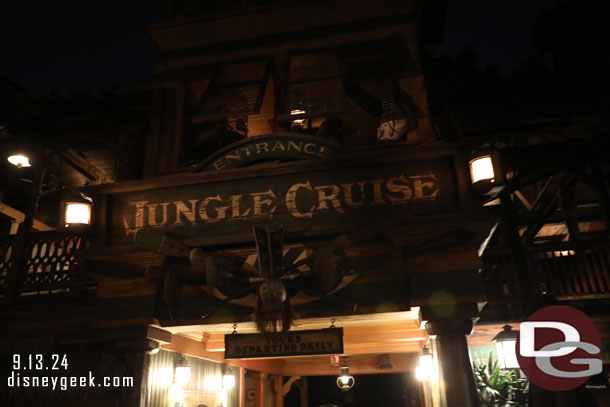 8:30pm - Next up the Jungle Cruise