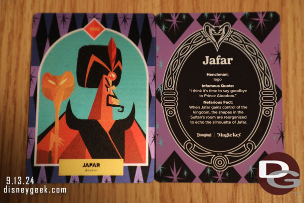 Jafar is the villain of the week. 