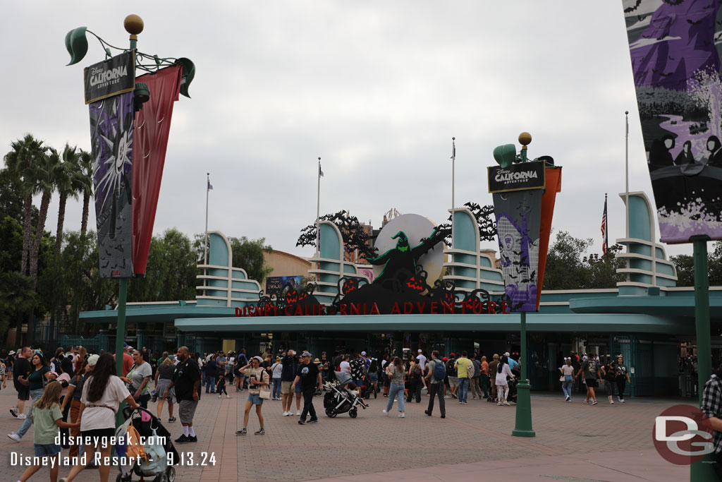 Over at Disney California Adventure they formed more lines.