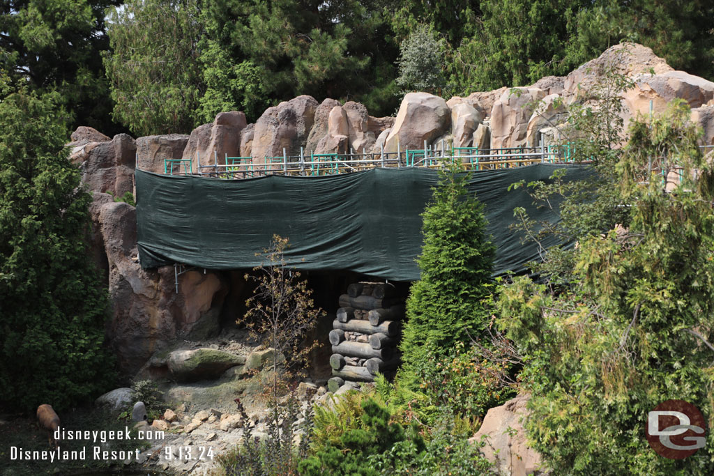 Renovation work along the Disneyland Railroad.