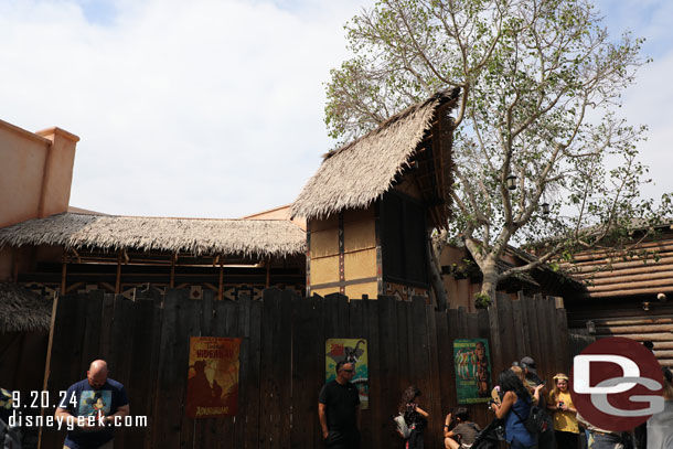 No visible progress on the project by the Adventureland restrooms either.