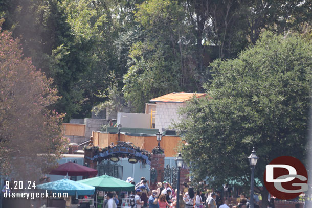 The new Haunted Mansion elevator structure