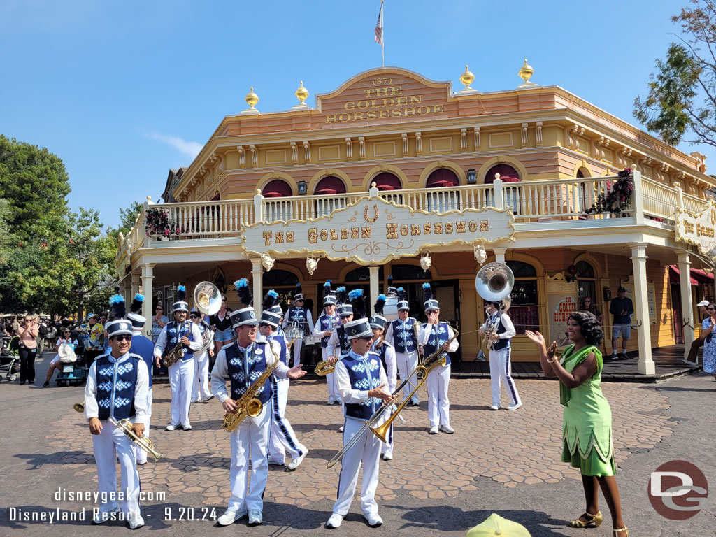 Princess Tiana joined the Disneyland Band