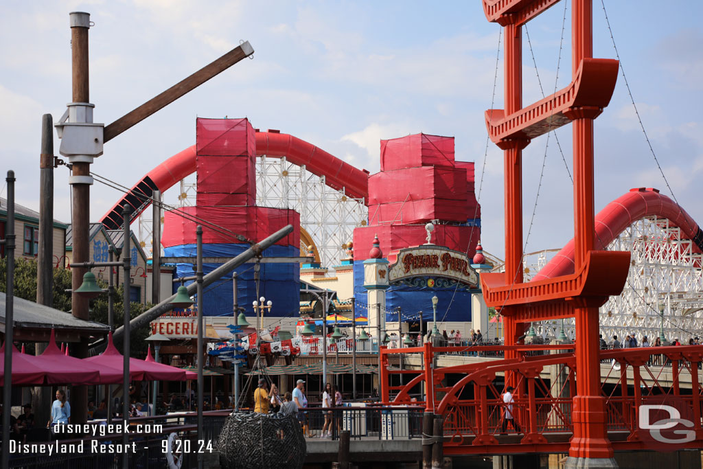 Renovation work on Pixar Pier