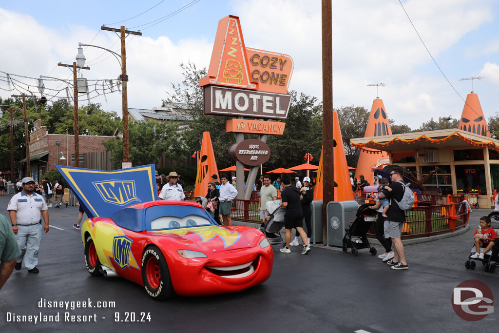 Lightning McQueen out for a drive