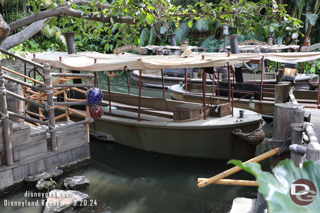 No signs of the work going on at the Jungle Cruise from here.