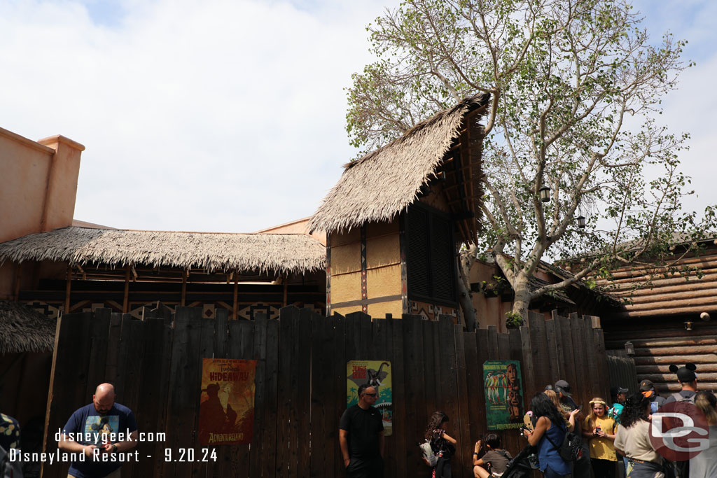 No visible progress on the project by the Adventureland restrooms either.