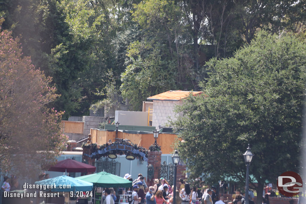 The new Haunted Mansion elevator structure