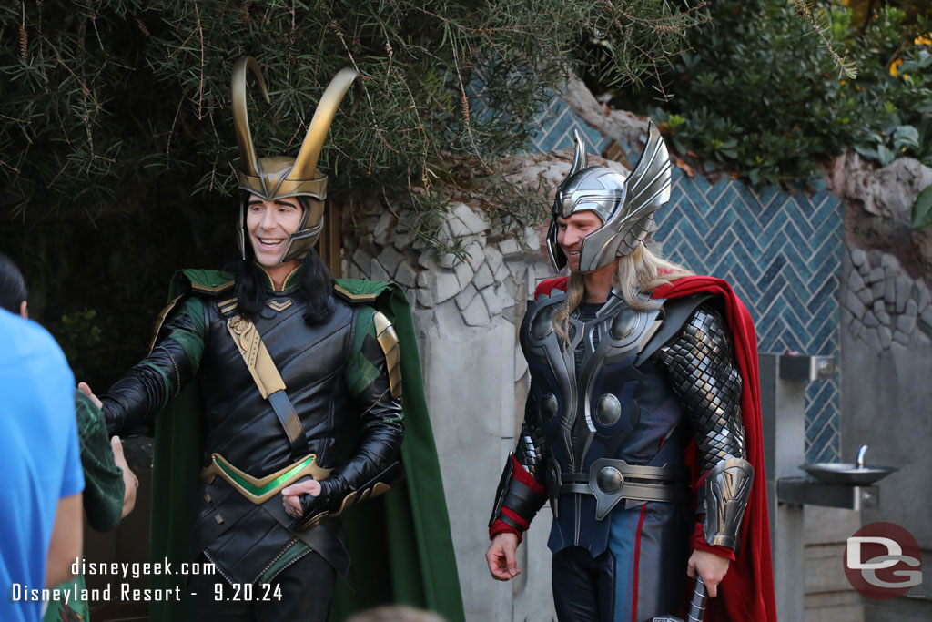 Loki and Thor in Avengers Campus