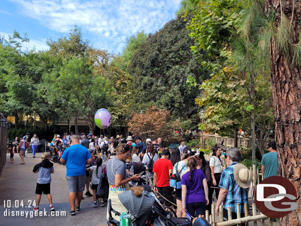 The extended queue was in use this morning.