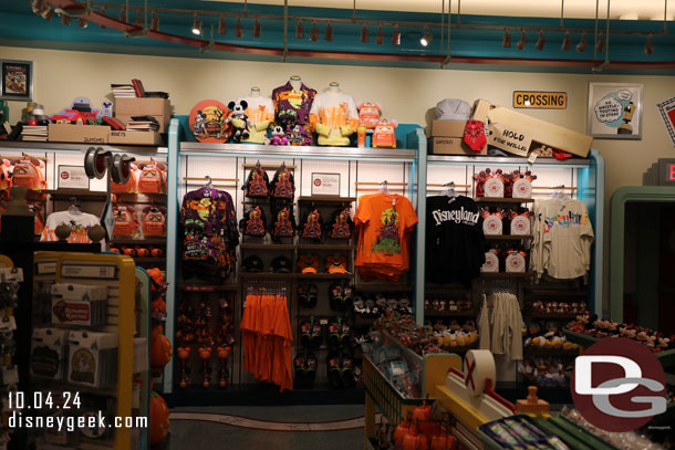 Halloween fills a good portion of the store.