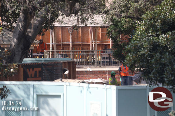 A closer look at the Haunted Mansion area projects.  This is looking at the train station.