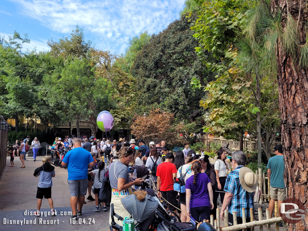 The extended queue was in use this morning.