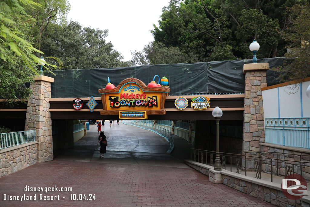 Not many guests heading to Toontown this morning.