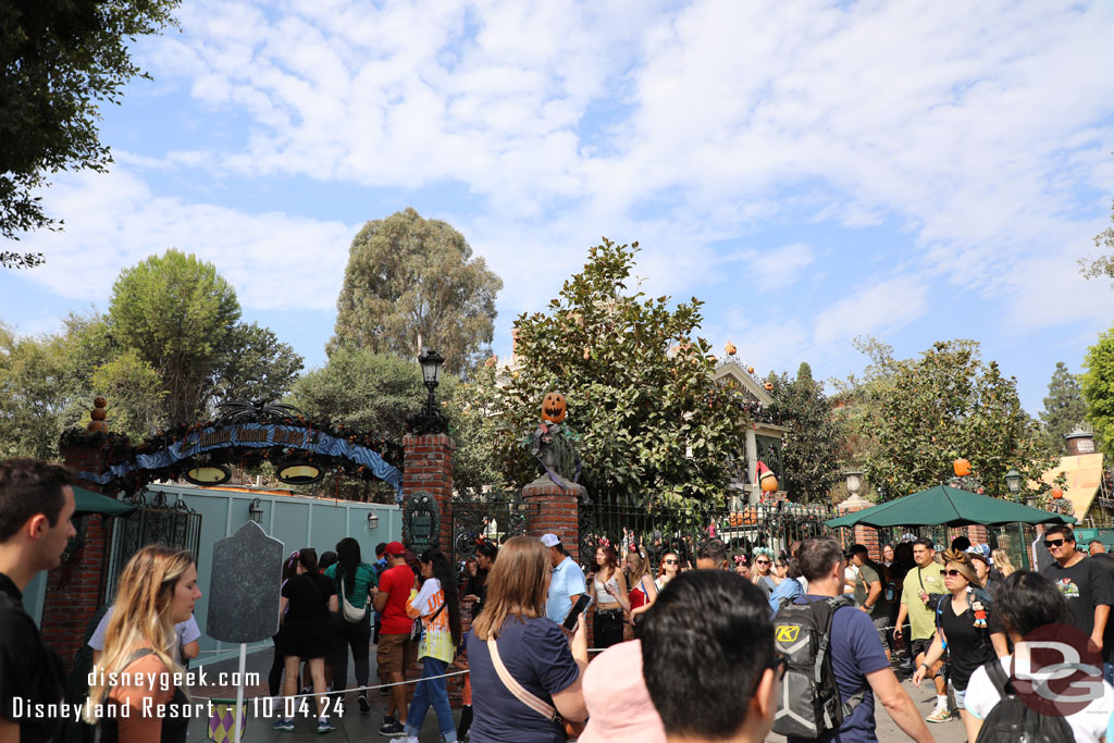 Back on shore and passing by the Haunted Mansion.