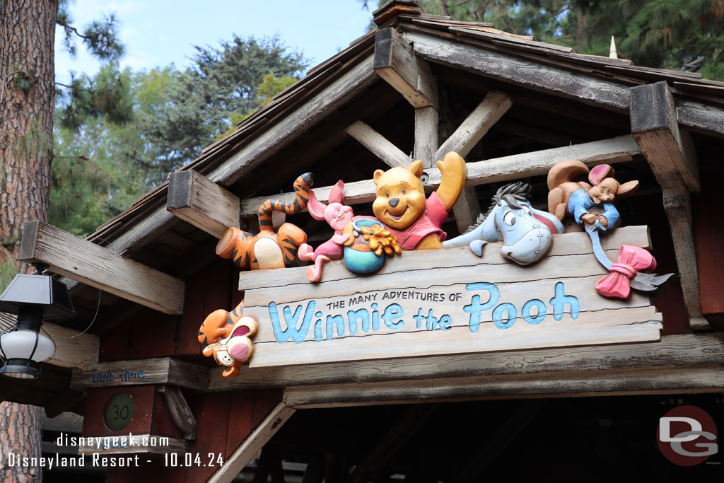 30 minute wait for Winnie the Pooh this morning.