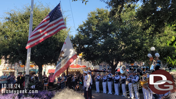 Lowering of the flags.