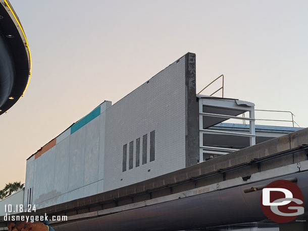 The Monorail facing side of the Parkside Market