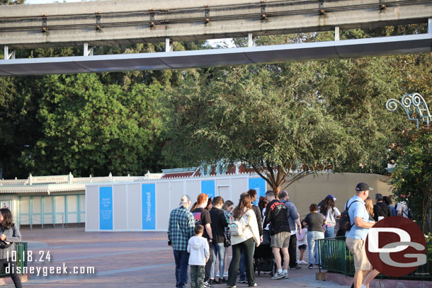 The first section of Disneyland turn stiles is walled off as they start the replacement project.