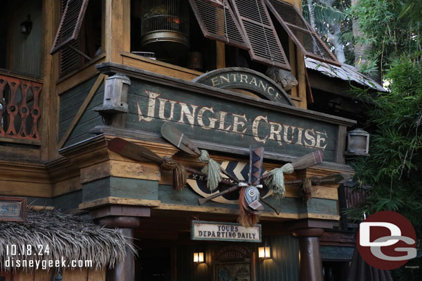 8:03am - Decided to visit the Jungle Cruise.