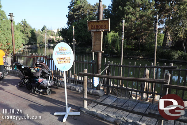 Trying to have guests park strollers out by the canoes.