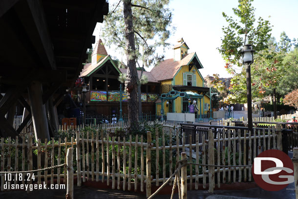 Looking across at Tiana's Bayou Adventure