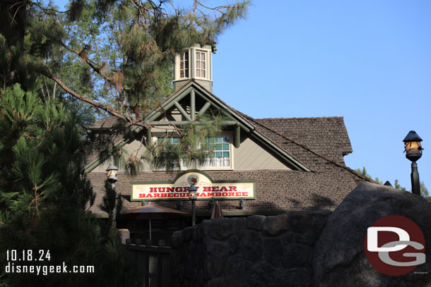 Hungry Bear reopens next week.