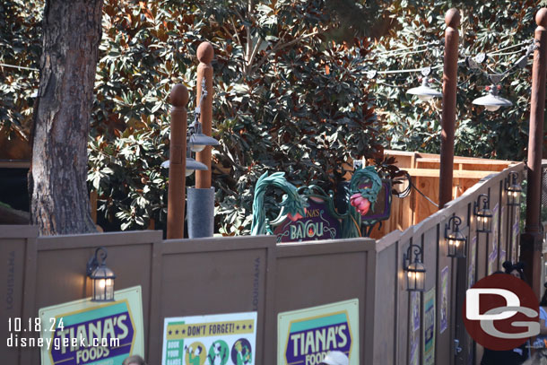 The sign for Tiana's is still waiting to be installed... unless that is where it will be.