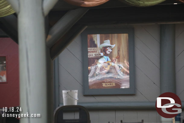 Posters of the Country Bears are now hung around the Hungry Bear.