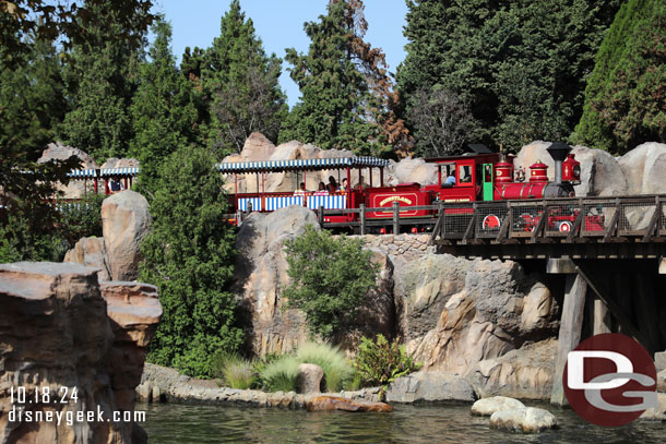 The Disneyland Railroad was out being tested.  