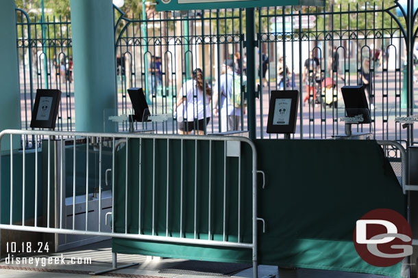 The screens were powered on at the new turnstiles at DCA