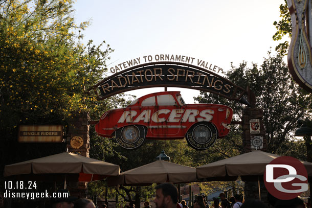 Thought I would check on Radiator Springs Racers wait. Standby 90 minutes.