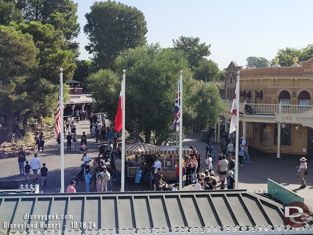 No wind at the moment as I waited to set off on a cruise aboard the Mark Twain Riverboat.