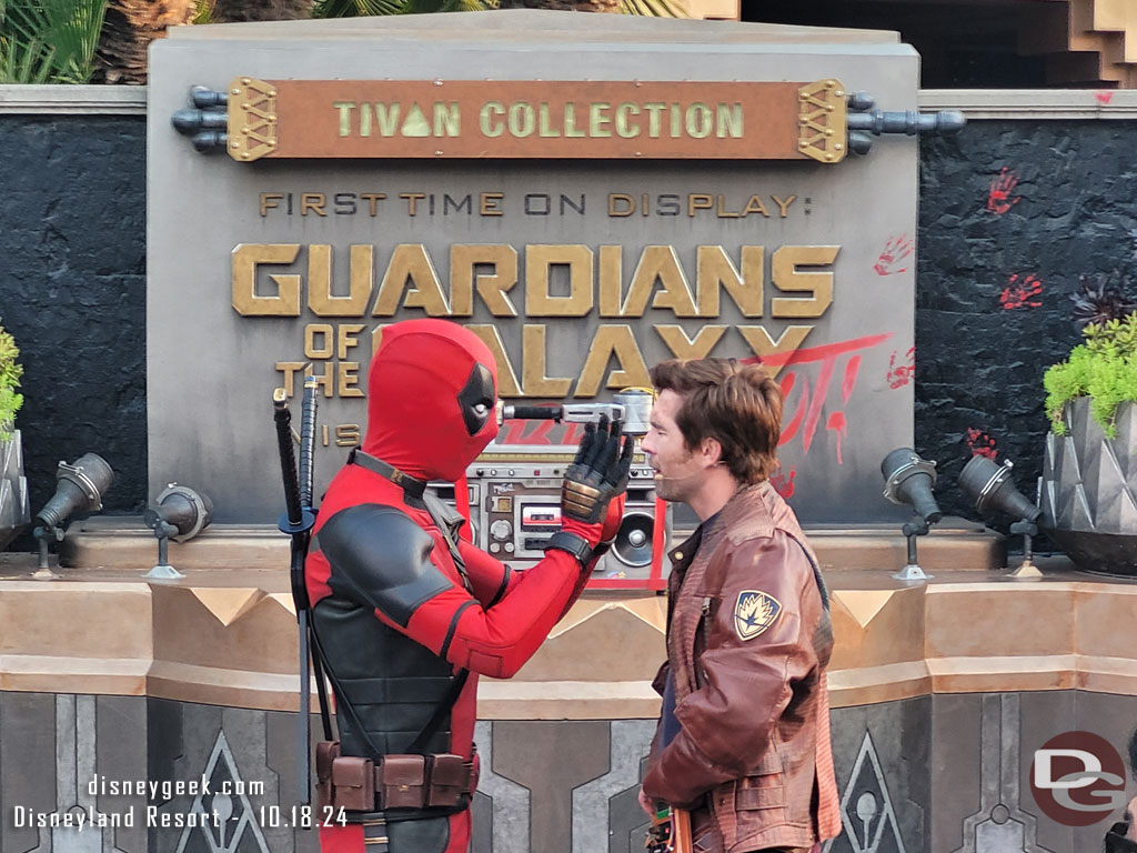 Deadpool and Star Lord at the dance off.