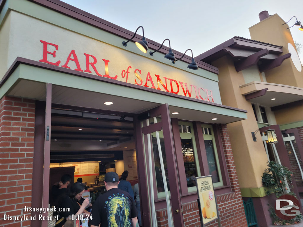 Earl of Sandwich is still open