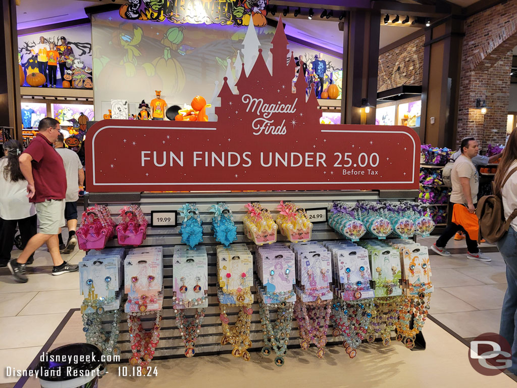 Interesting signage.  Seems that is not a great selling point for parents looking for a reasonable souvenir, the highlighted ones are nearly $25.