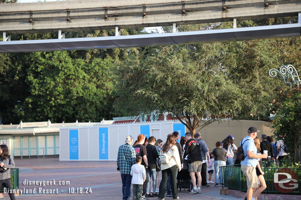 The first section of Disneyland turn stiles is walled off as they start the replacement project.