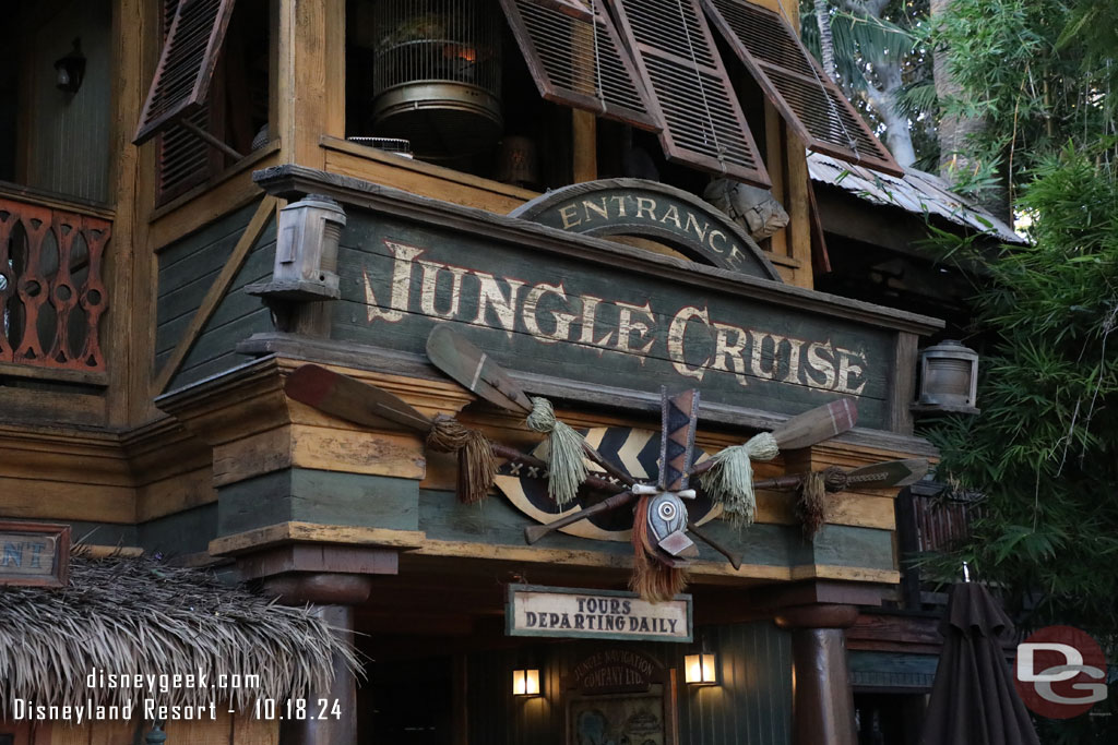 8:03am - Decided to visit the Jungle Cruise.