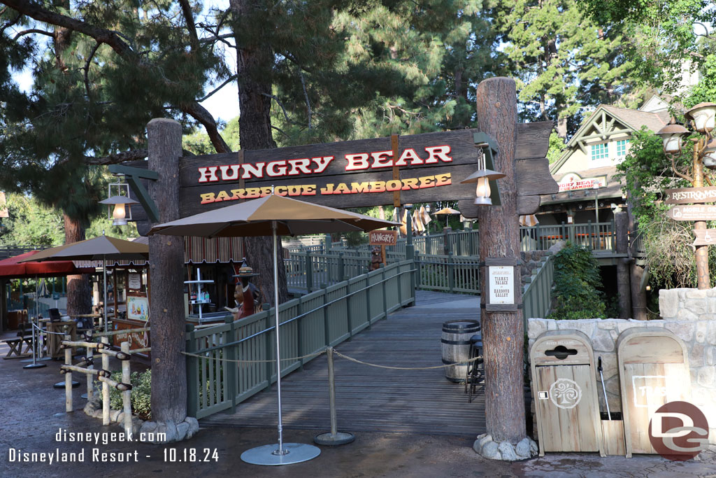 The Hungry Bear reopens next Friday with its BBQ menu.