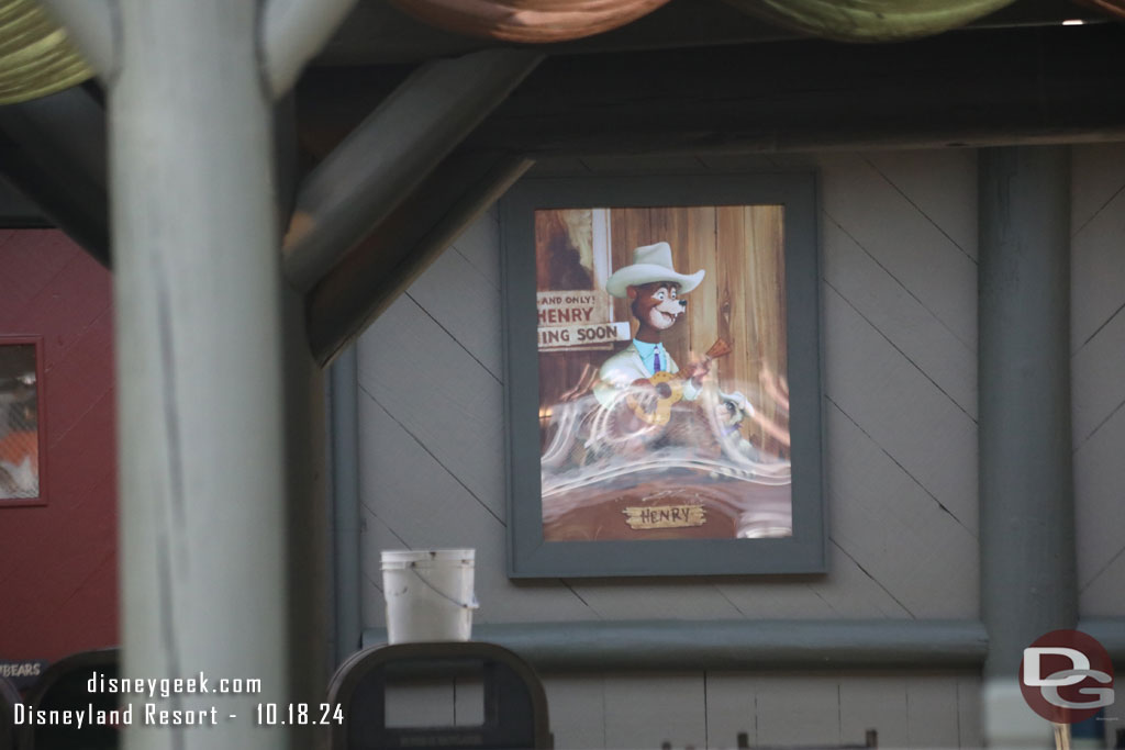Posters of the Country Bears are now hung around the Hungry Bear.
