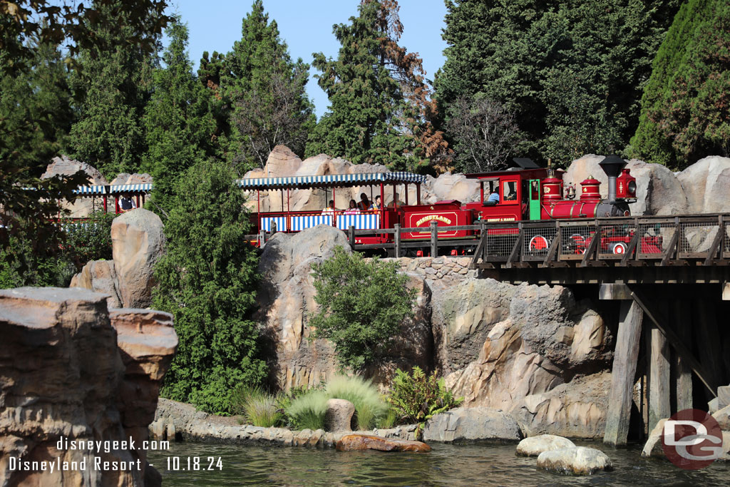 The Disneyland Railroad was out being tested.  