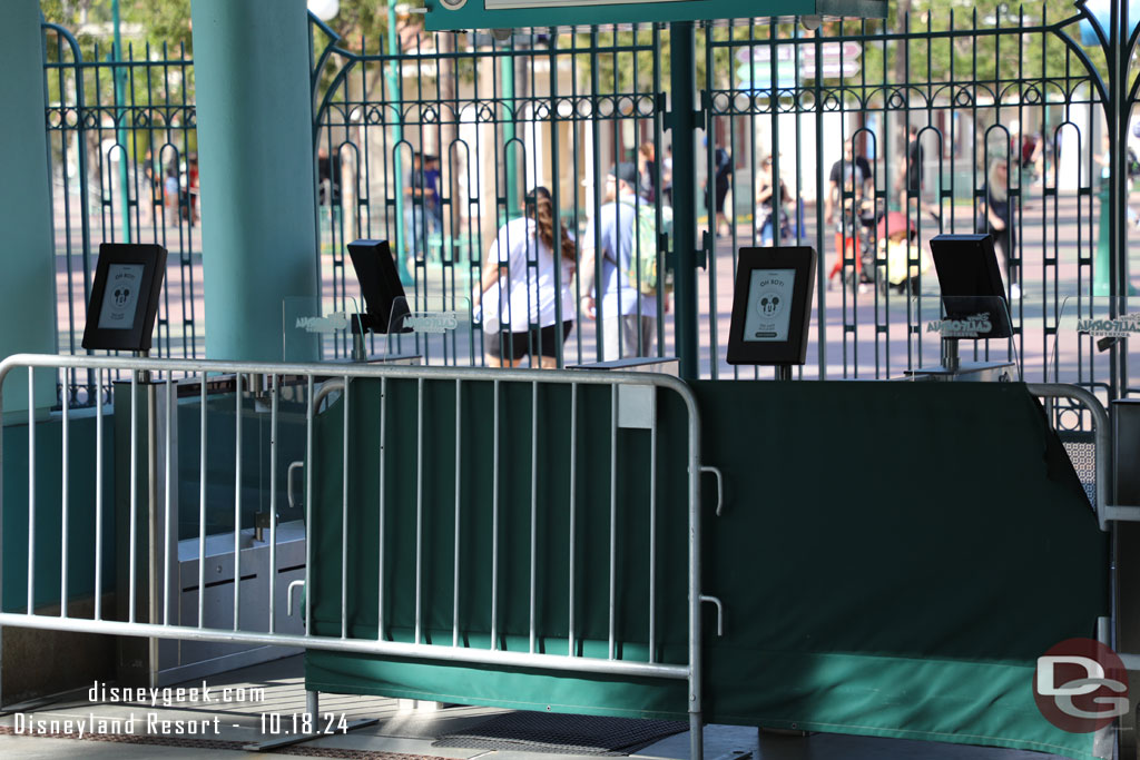 The screens were powered on at the new turnstiles at DCA