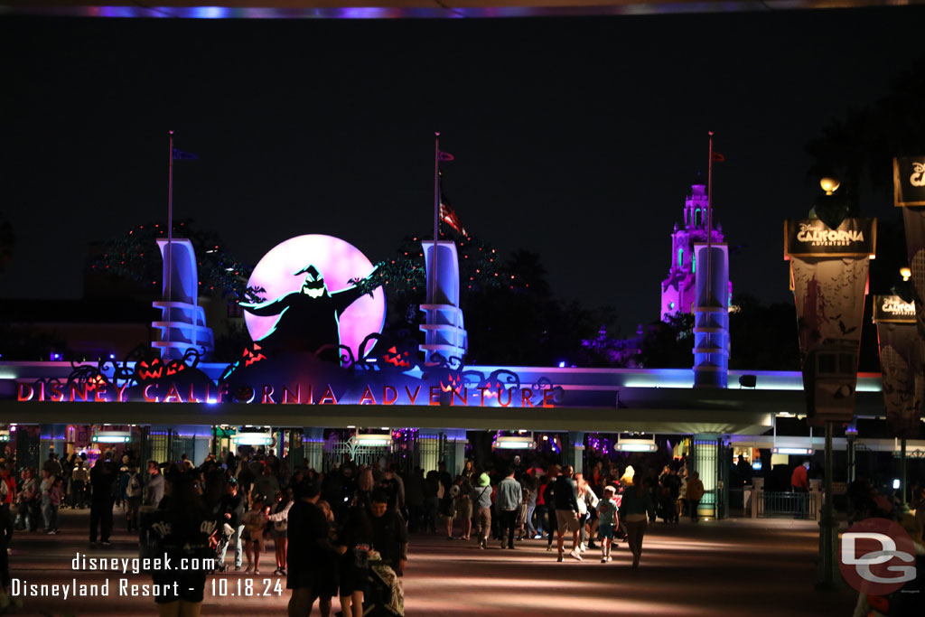 Disney California Adventure as I was leaving.