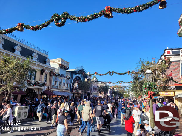 Found a spot for the 2:30pm A Christmas Fantasy Parade