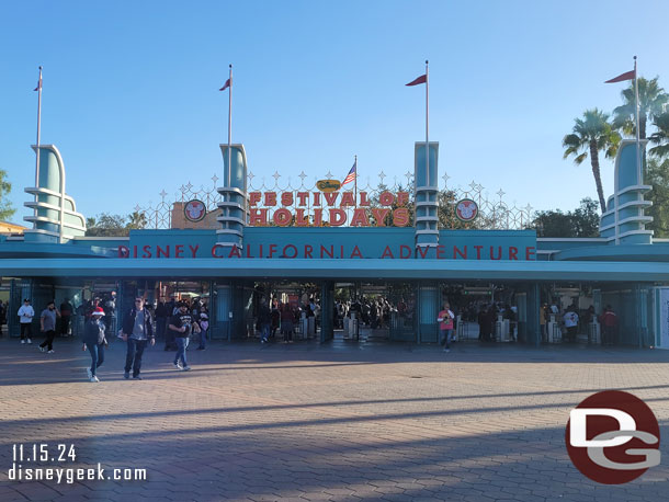 3:16pm  - Returning to Disney California Adventure