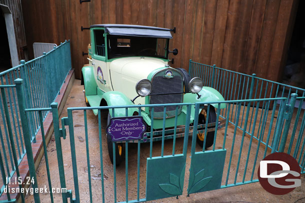 A daytime look at the truck at the exit to the attraction, last visit I only saw it at night.