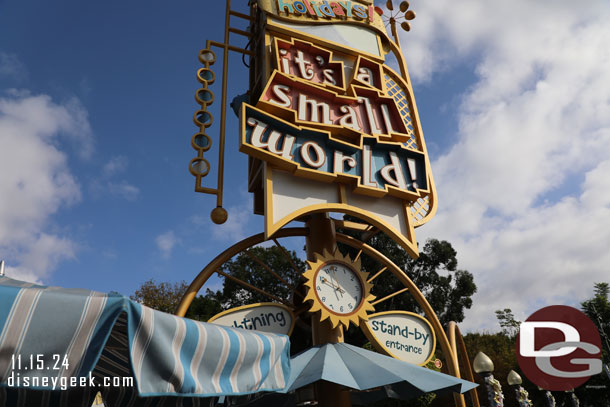 9:56am - it's a small world holiday is back in operation so time to use my return pass.