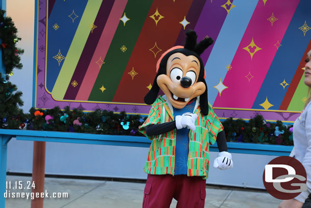 Max was greeting guests along Sunset Blvd